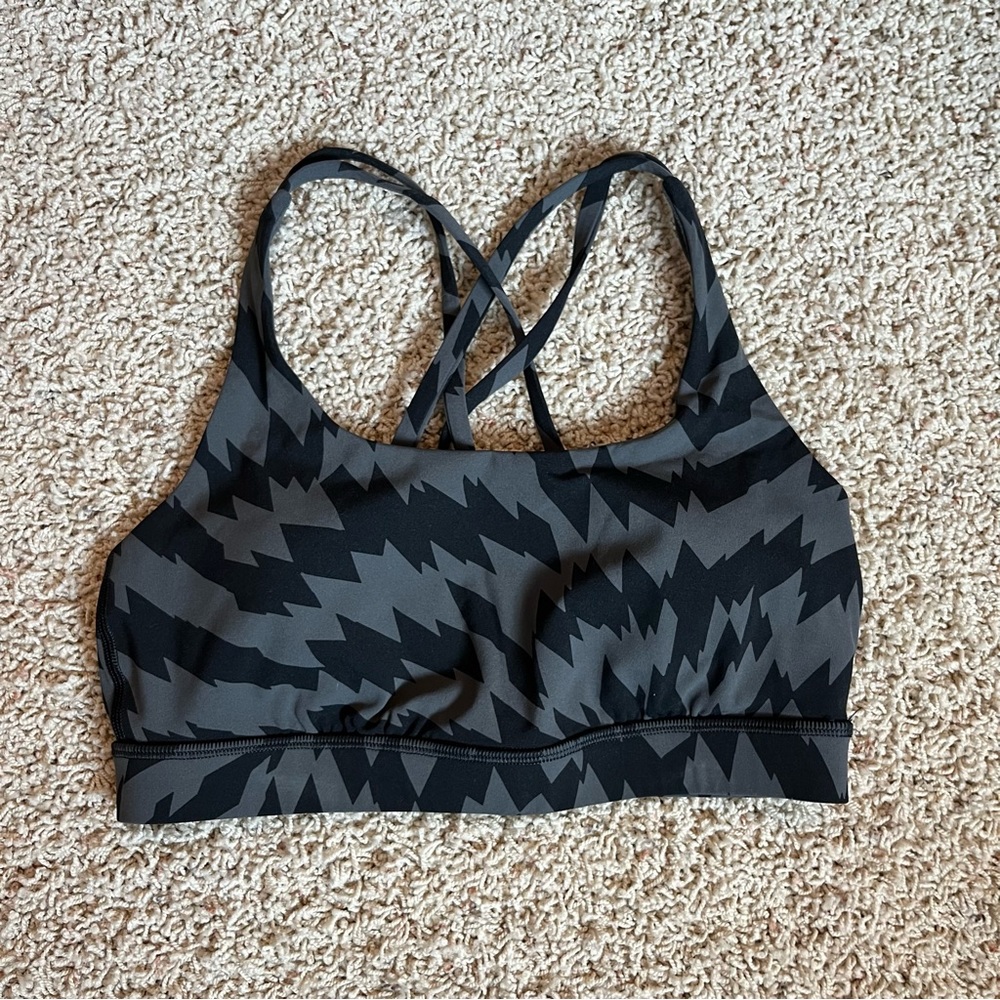 Lululemon Energy Strappy Sports Bra Printed Size 6